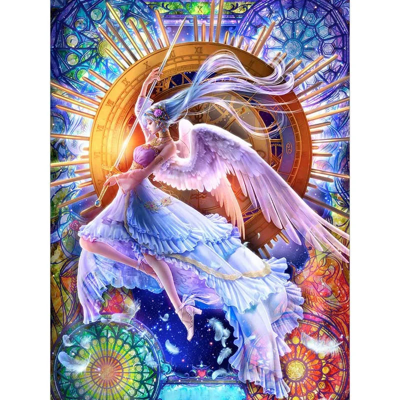 

Full Drill 5d Diy Diamond Painting Fantasy Fairy Diamond Embroidery Clocks Gear Cross Stitch Picture Mosaic Craft Home Decor X61