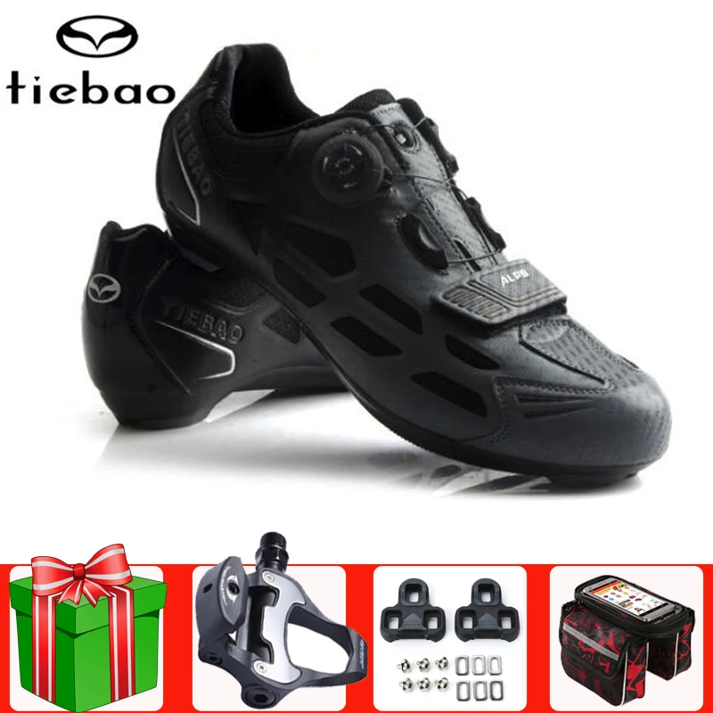 

TIEBAO Road Cycling Shoes Men Sneakers Pedal Set Pro Team Bike Rubber Breathable Unlocked Bicycle Sapatilha Ciclismo Bicicleta