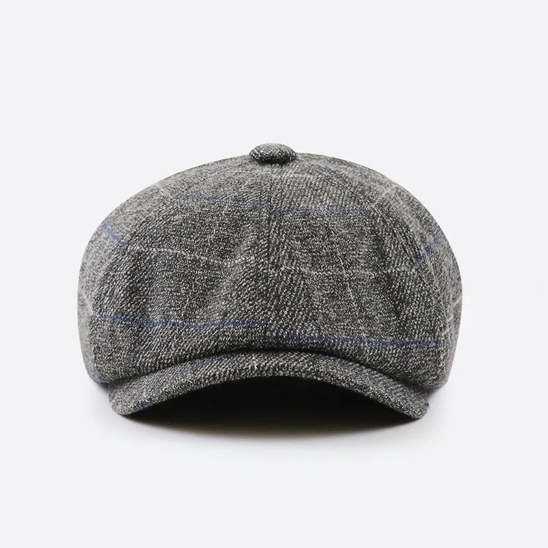 [JAMONT] 2020 новые осенние шапочки восьмиугольная шляпа Женская Ретро клетчатая