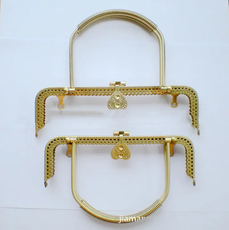 Сердце 1 шт. сумка для монет кошелек металлическая рамка для кошелька поцелуй застежка Сумочка Ручка DIY сумка клатч аксессуары 18 см 20 см