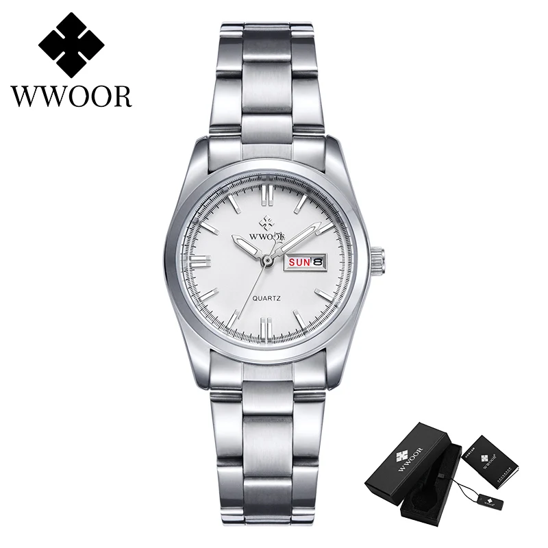 

montre femme Stylish Wrist Watch For Women WWOOR Luxury Silver Bracelet Watch Women Casual Elegant Small Watches bayan kol Saati