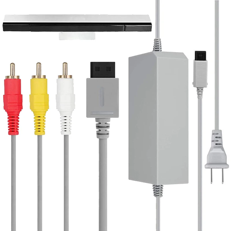 3 в 1 комбинированный адаптер питания переменного тока + композитный видеокабель