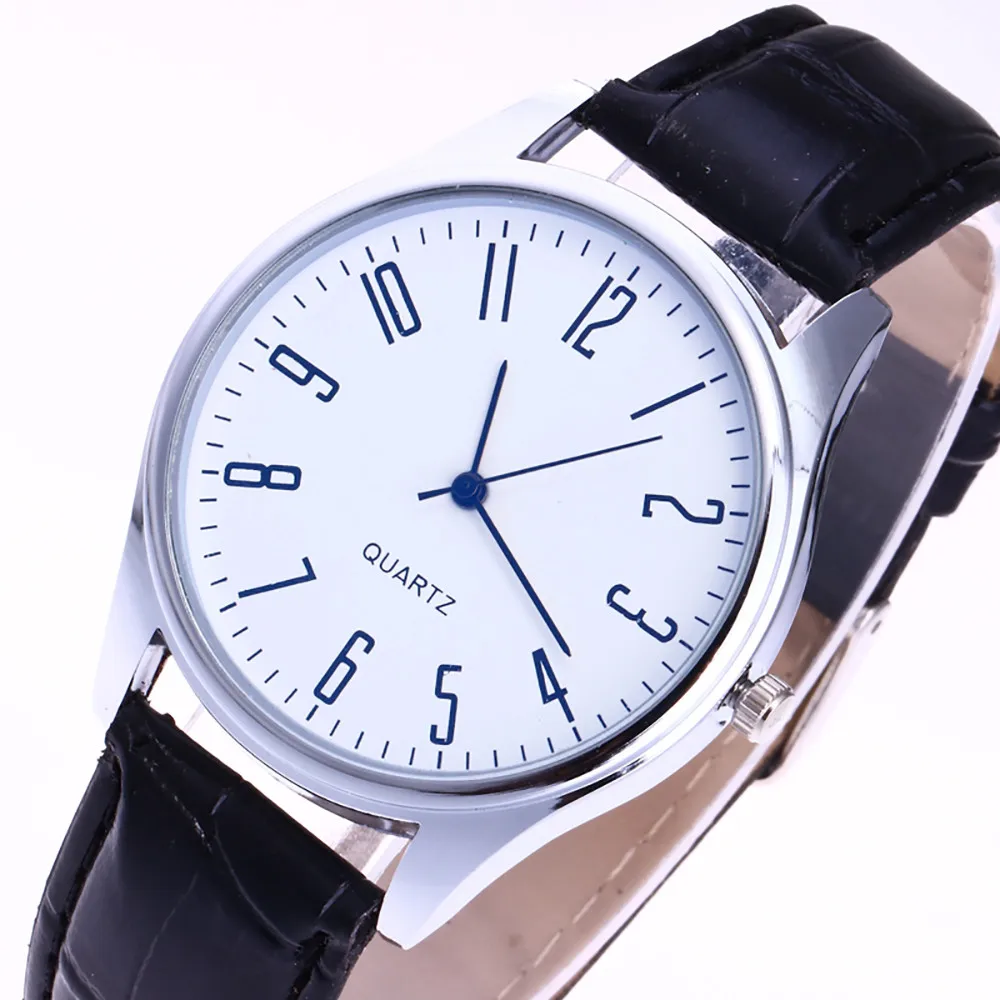 Clock Relogio Masculino Classic Watch Men Pu Belt Analog Quartz Wrist Male Decoration Gift Montre Homme Reloj Hombre 20* | Наручные часы