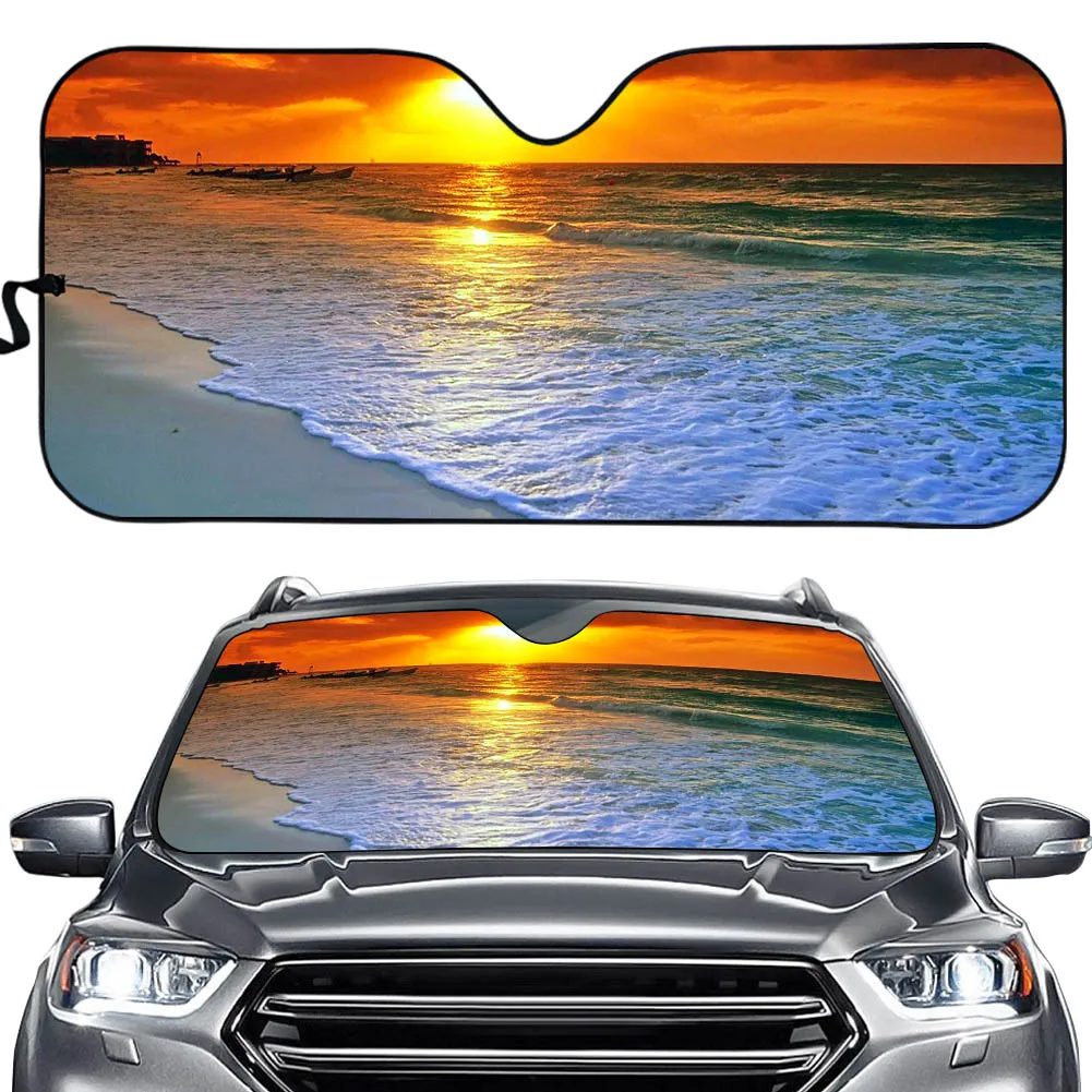 

Автомобильный солнцезащитный козырек PinUp Angel для лобового стекла, пляжные принты, солнцезащитный козырек для переднего окна автомобиля, авт...