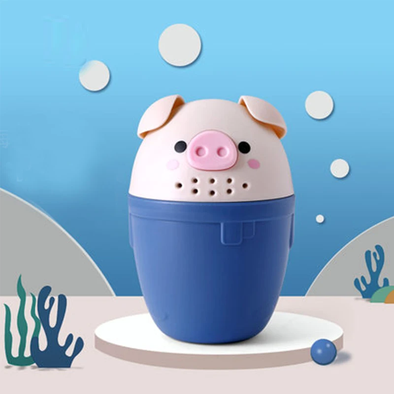 

Kids Bath Tool Cartoon Pig Baby Bath Caps Cute Toddle Shampoo Cup Children Bathing Bailer Baby Shower Spoons Washing Hair Cup