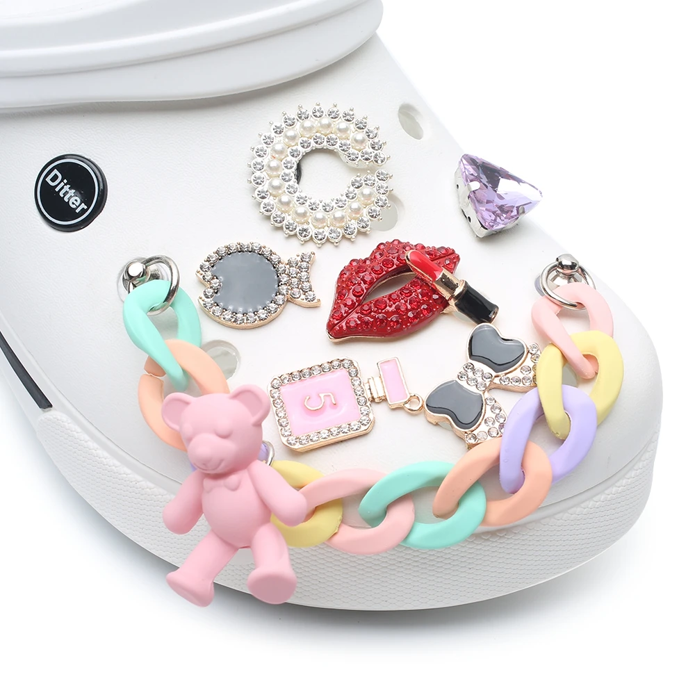 1 шт. Новинка дизайнерская цепочка Брендовая обувь Дизайнерские Кроксы украшения