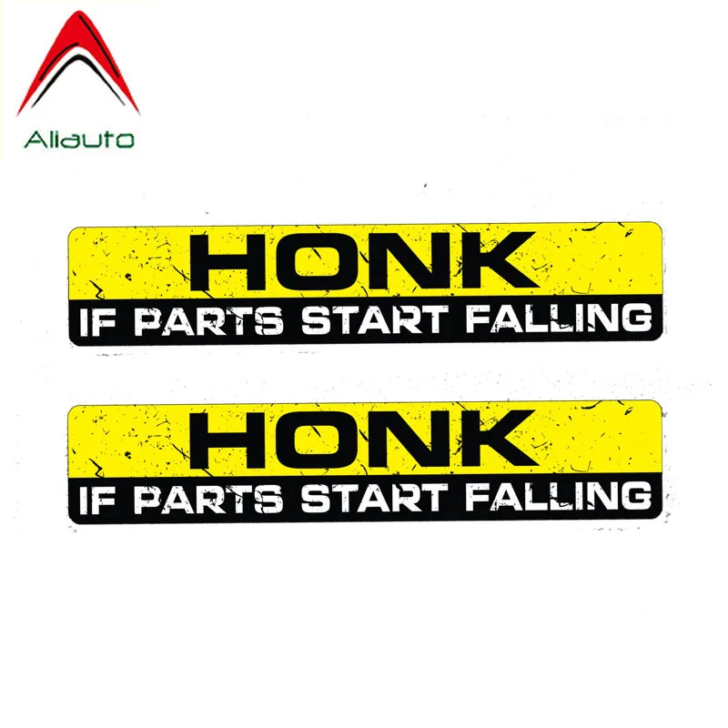 Забавная Автомобильная наклейка Aliauto 2 шт. Предупреждение Honk If Parts Start Fall