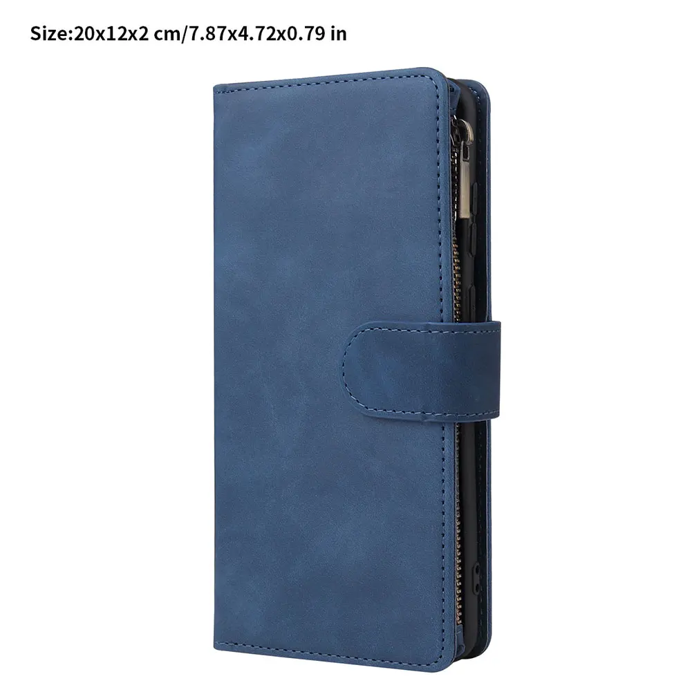 

High Grade Flip Leather Wallet Case Phone Flip Cover PU Zipper Protective Cover With Card Holder Compatible With Samsung S20plus