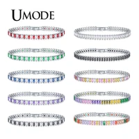 umode muti colors trendy tennis bracelet bangle zirconia bracelet for women jewelry stone gifts mothers day wholesale ub0181