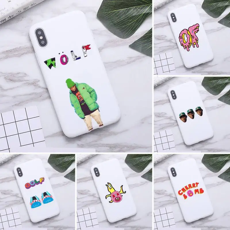 

Golf Wang Tyler Creator Odd Future Santa Cruz Phone Case for iPhone 11 Pro Max X XR XS 8 7 6s Plus Candy white Silicone Cases
