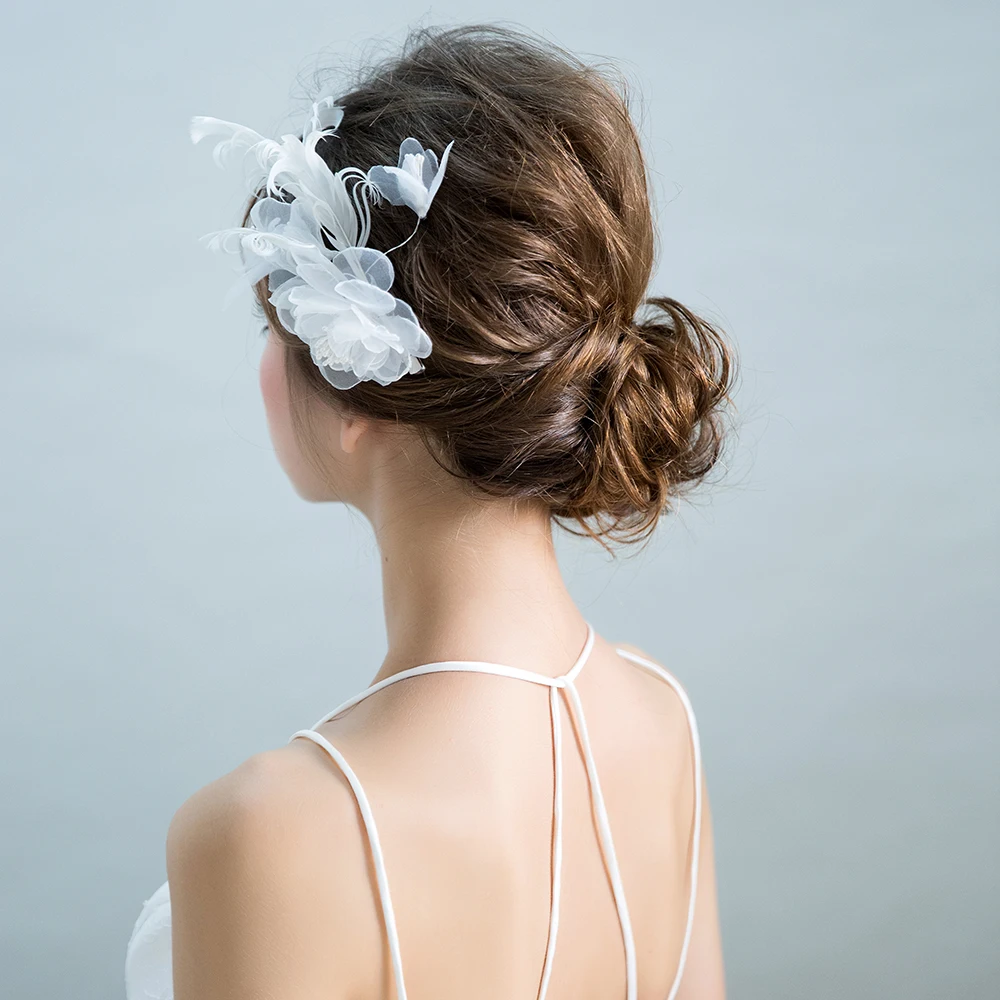 Скромная Пряжа белый цветок обруч для волос с орнаментами принцесса свадебные