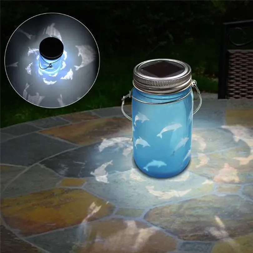 Светодиодный проекционный светильник с дельфинами ручной Выгравированный на