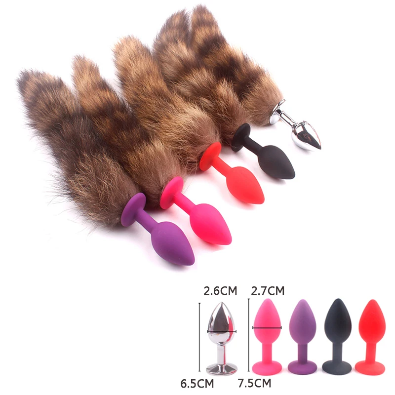 Анальная пробка Леопардовый хвост лисий анальные интимные игрушки для женщин