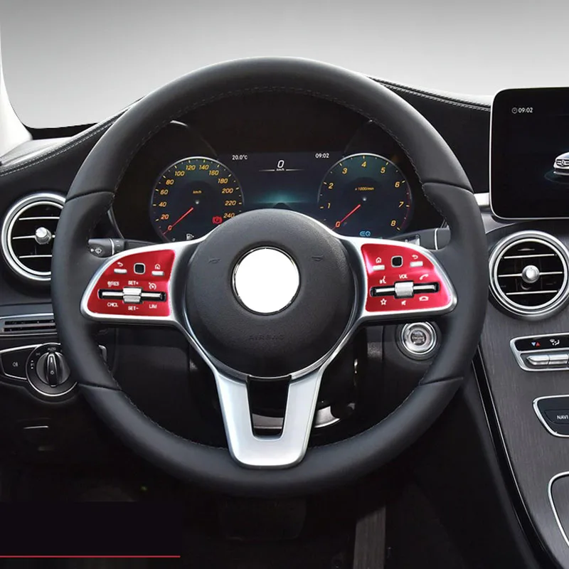 Золотой Автомобильный руль 3D логотип наклейка с алмазным украшением для Mercede Benz