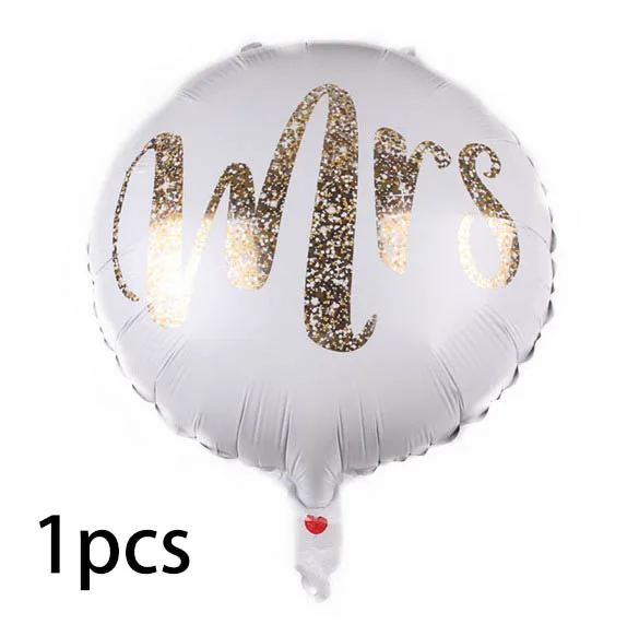 1pcs 18Inch Свадебные Воздушные шары, розовое золото, вечерние украшения, корона, Miss To Mrs, воздушные шары, команда невесты To Be Hen, Холостяки, вечерние украшения, принадлежности - Цвет: 1pcs 18Inch