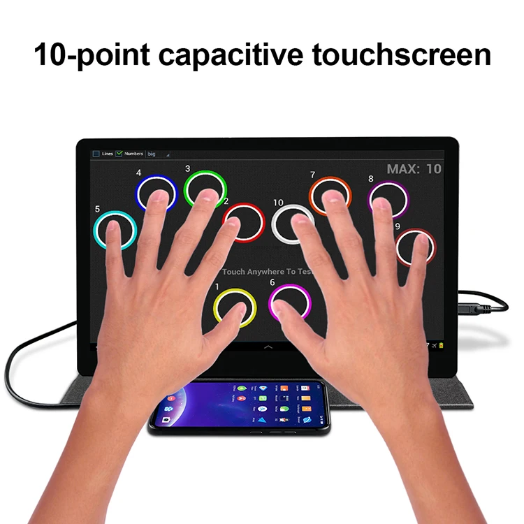 구매 17.3 인치 휴대용 모니터 1920*1080 풀 HD Type-C USB HDMI 확장 모바일 PC 노트북 PS3 PS4 XBOX 두 번째 화면