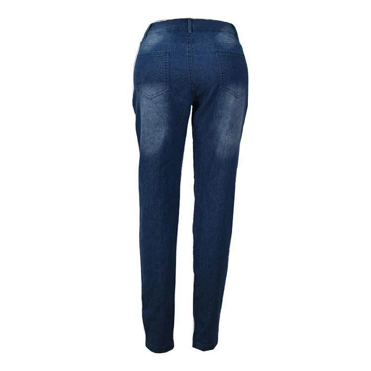 

2021 summer new ladies jeans print slim denim trousers jeans for women