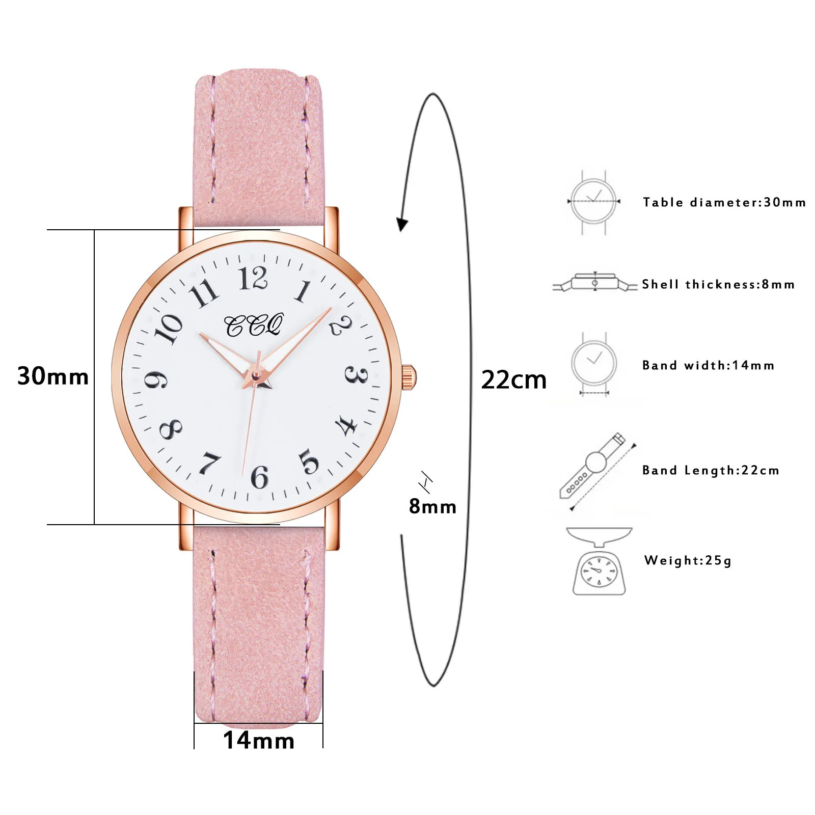 

Fashion Watch Women Casual Leather Belt Watches Simple Ladies' Dial Quartz Clock Dress Wristwatches Ladies Watch Reloj mujer