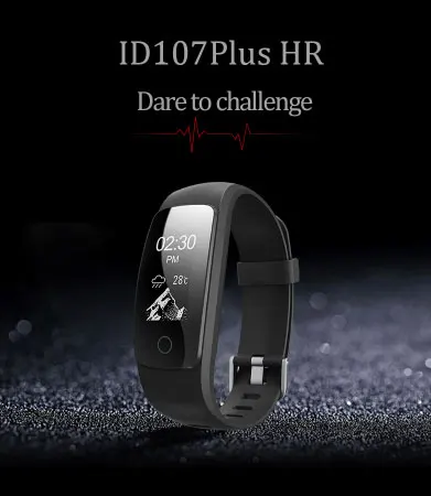 ID107 HR Plus Smart Bracelet Heart Rate Monitors Sports Cardio Fitness Tracker Guide Breathing Bluetooth Band mi band 4 watch |