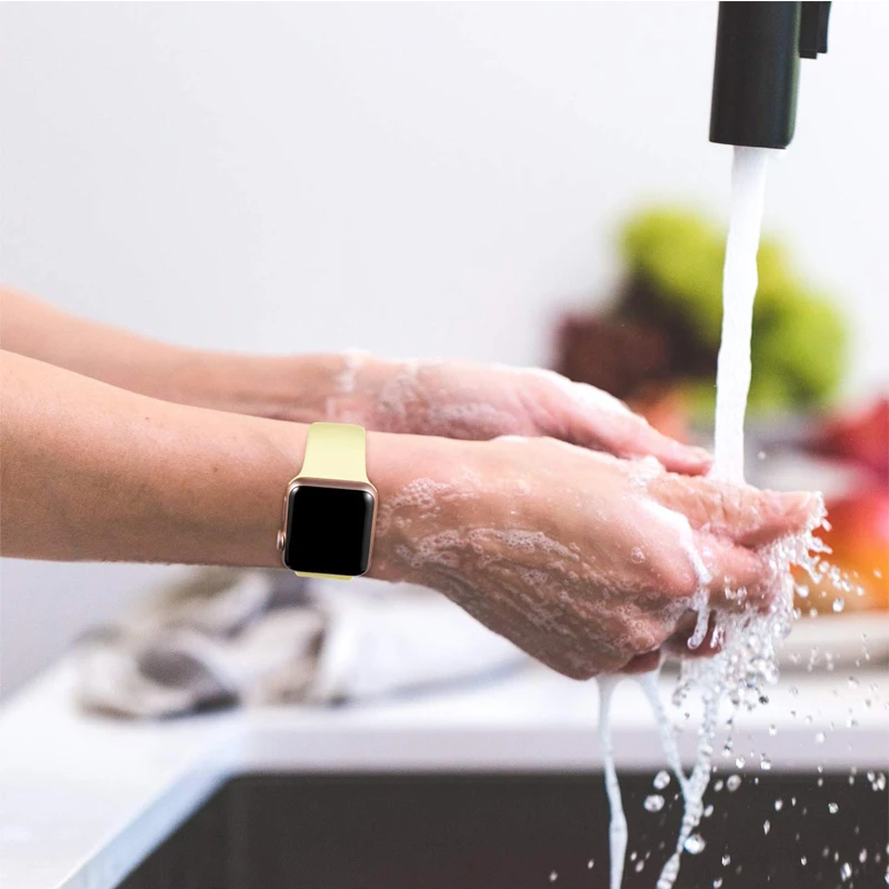 Ремешок для Apple watch группа спорта силикона Корреа 4 44 мм 40 мм iwatch 4 3 2 42mm 38 мм браслет pulseira aple часы 4 аксессуары