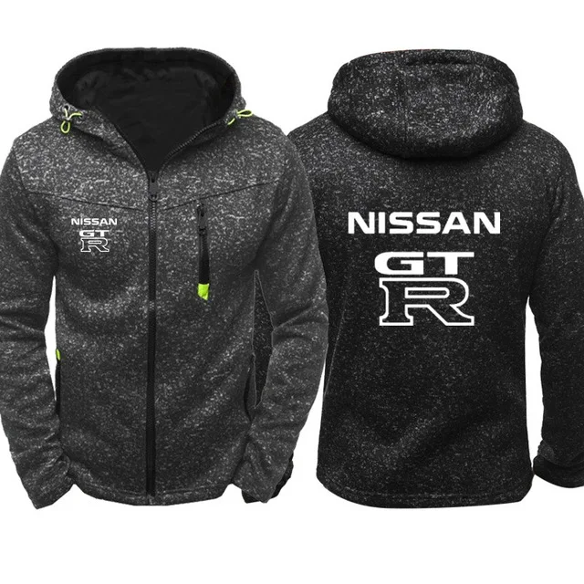 

New Fashion GTR Car Logo Print Hoodies Men Casual Hip Hop Harajuku Long Sleeve Mens zipper Jacket Sweatshirts Man Hoody Clothing