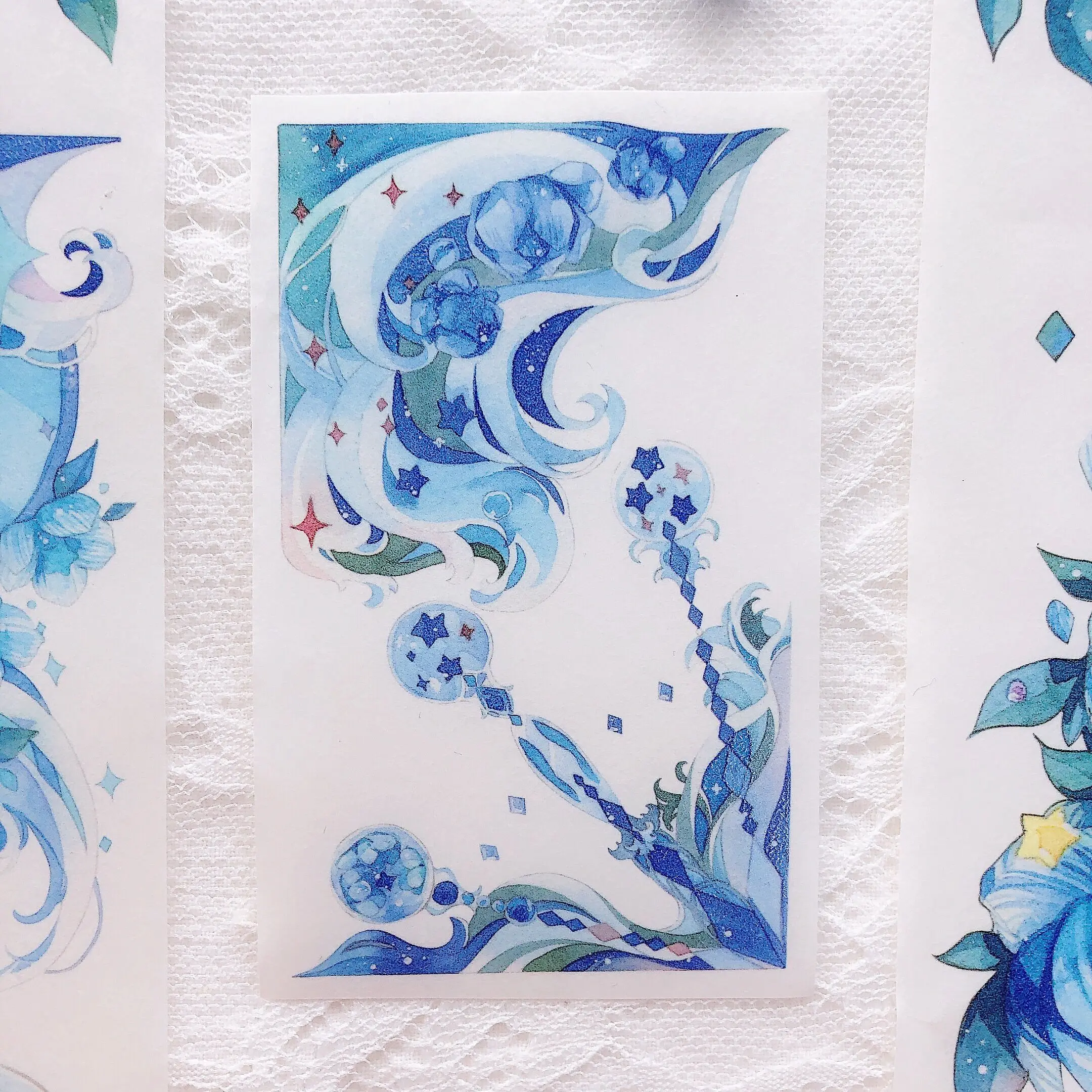 

2 Meter Roll Flower Masking Tape Dream Flower Special Oil Collage Decoration