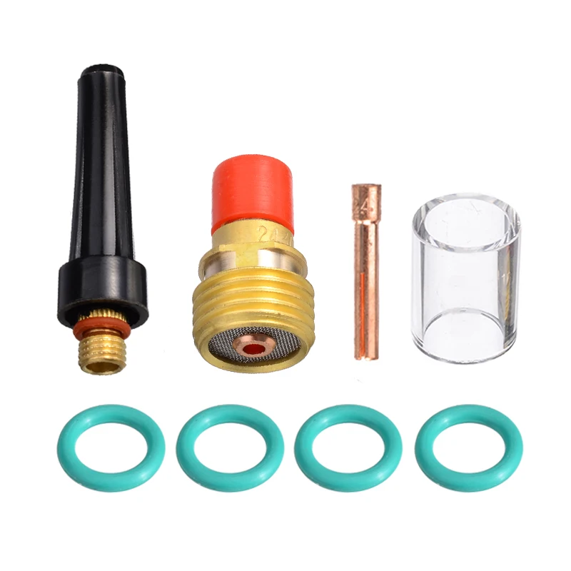 Комплект газовых линз для сварофонарь 2 4 мм 8 шт. пирекс аксессуаров сварочных