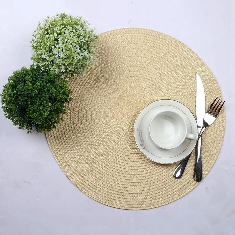 Крытый и открытый круглый тканые салфетки набор из 6 идеально подходит для осени