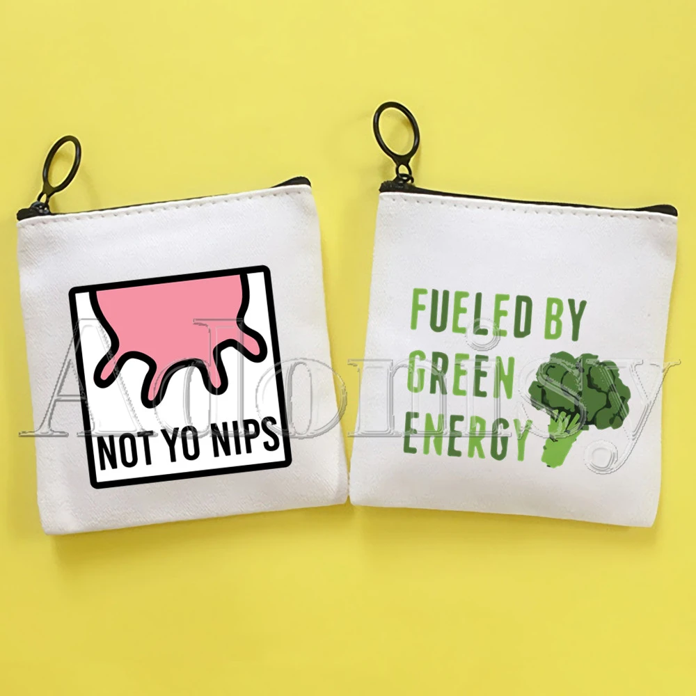 

Vegan Korean Cartoon Coin Purse Female Mini Canvas Art Cute Key Case Coin Purse Student Wallet