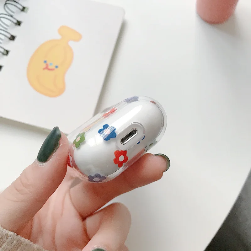 

Earphone Case For AirPods 2 1 Pro Hard PC Dot Flower Bluetooth Wireless Charging Box Covers Accessories for Air Pods 3 funda