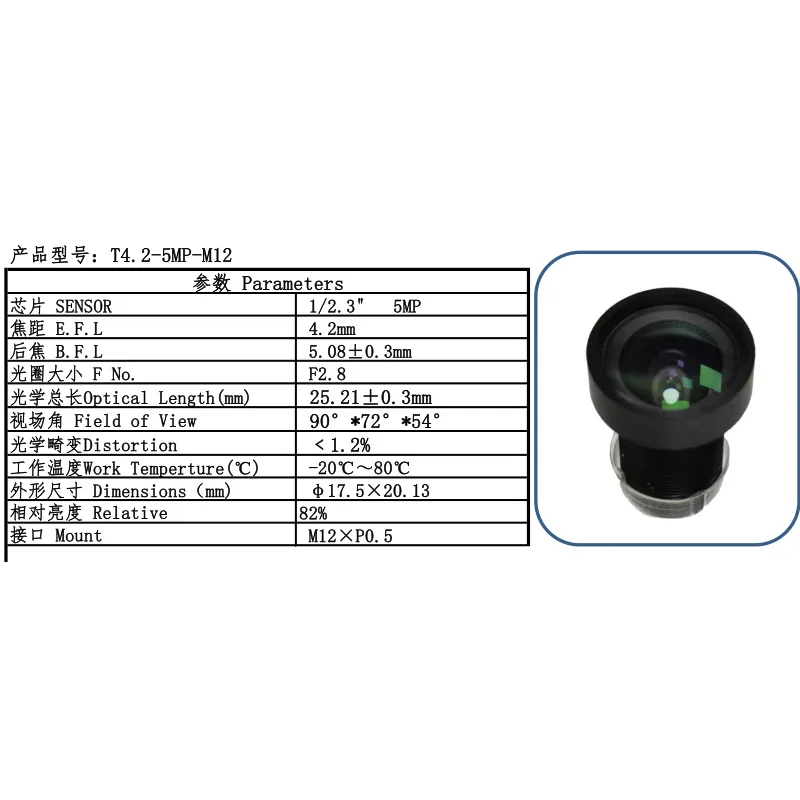 F2.8 5MP 1/2.3 ɴ 2 мм объектив камеры видеонаблюдения 4k M12 HD спортивный для нескольких