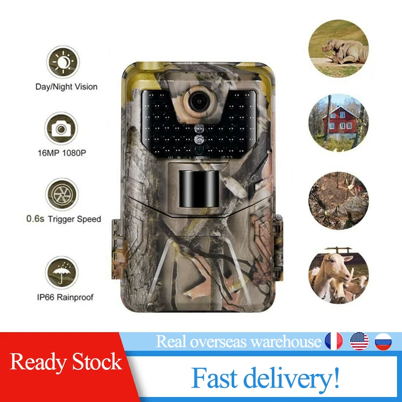 

HC-900A Hunting Camera 16MP Trail Camera 940nm Photo Traps 0.3-0.6s Wild Camera 44LED trigger time 0.3s IP65 PIR distance 65ft