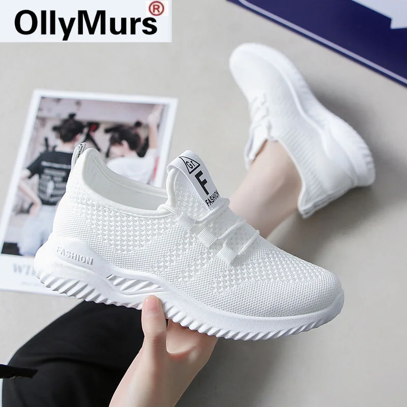 

Femme Mesh Sneakers Female Students 2020 Spring Summer New Women's Shoes Korean Fashion Running White Shoe Breathable Mesh Shoes
