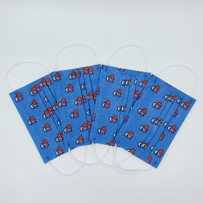 Детская Тканевая маска Человек-паук человек-Капитан Америка трехслойная 50 шт.