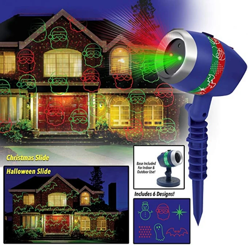 Светодиодный прожектор Снежинка на рождественскую елку Точечный светильник для