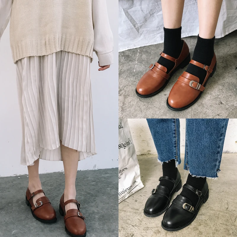 Новинка 2019 японские кожаные туфли для кукол с круглым носком и большим женские на