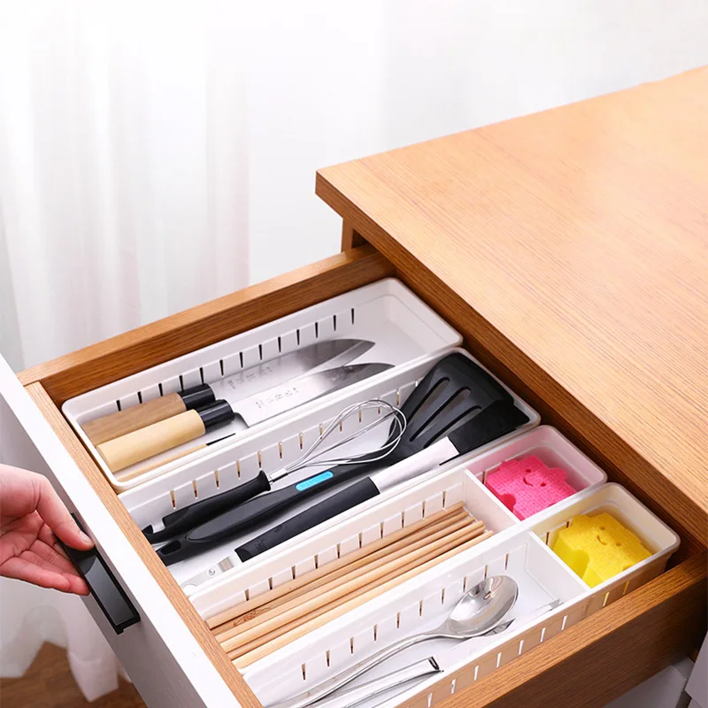 

Регулируемый пластиковый ящик-разделитель, кухонный ящик для хранения, сетчатая сортировочная корзина, разделительная доска свободной ком...