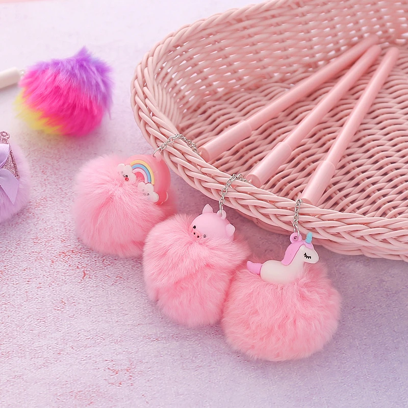 Гелевая ручка Lytwtw с милым мультяшным плюшевым кулоном 1 шт. | Канцтовары для офиса