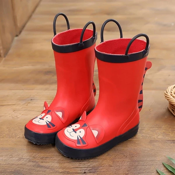 

Children's Rain Boots For Boys Girls Rubber Boots 2020 Cute Kids New Animal Print Non-slip Fashion Waterproof Baby Water Shoes