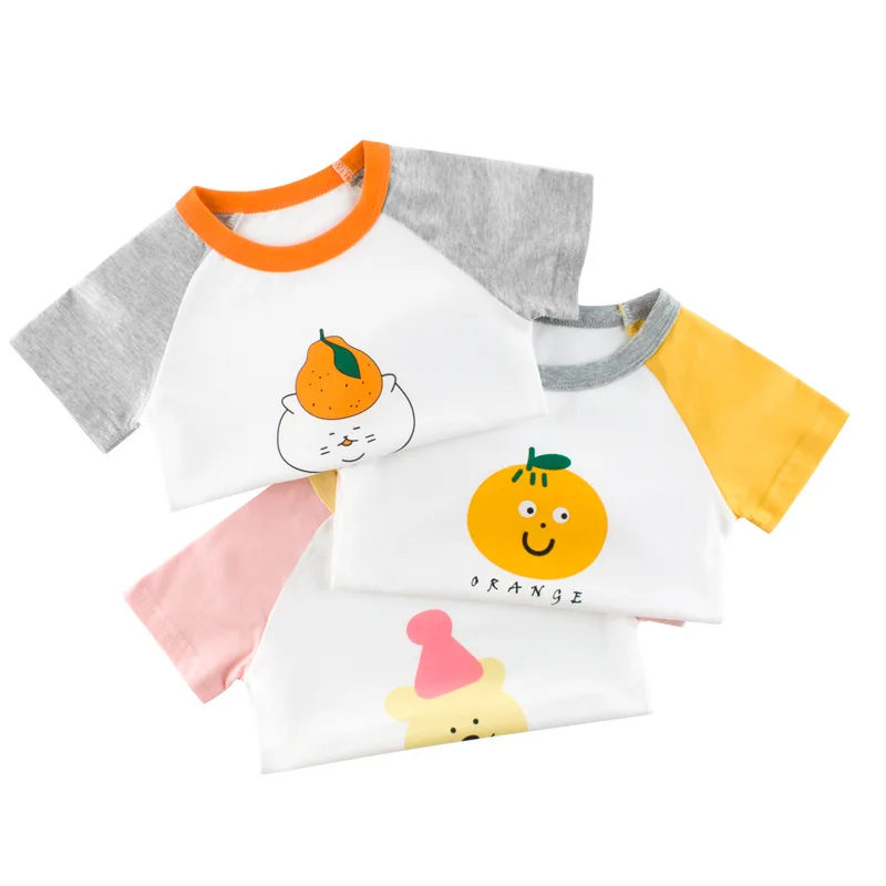 Новинка 2020 модная летняя футболка для маленьких мальчиков и девочек с коротким