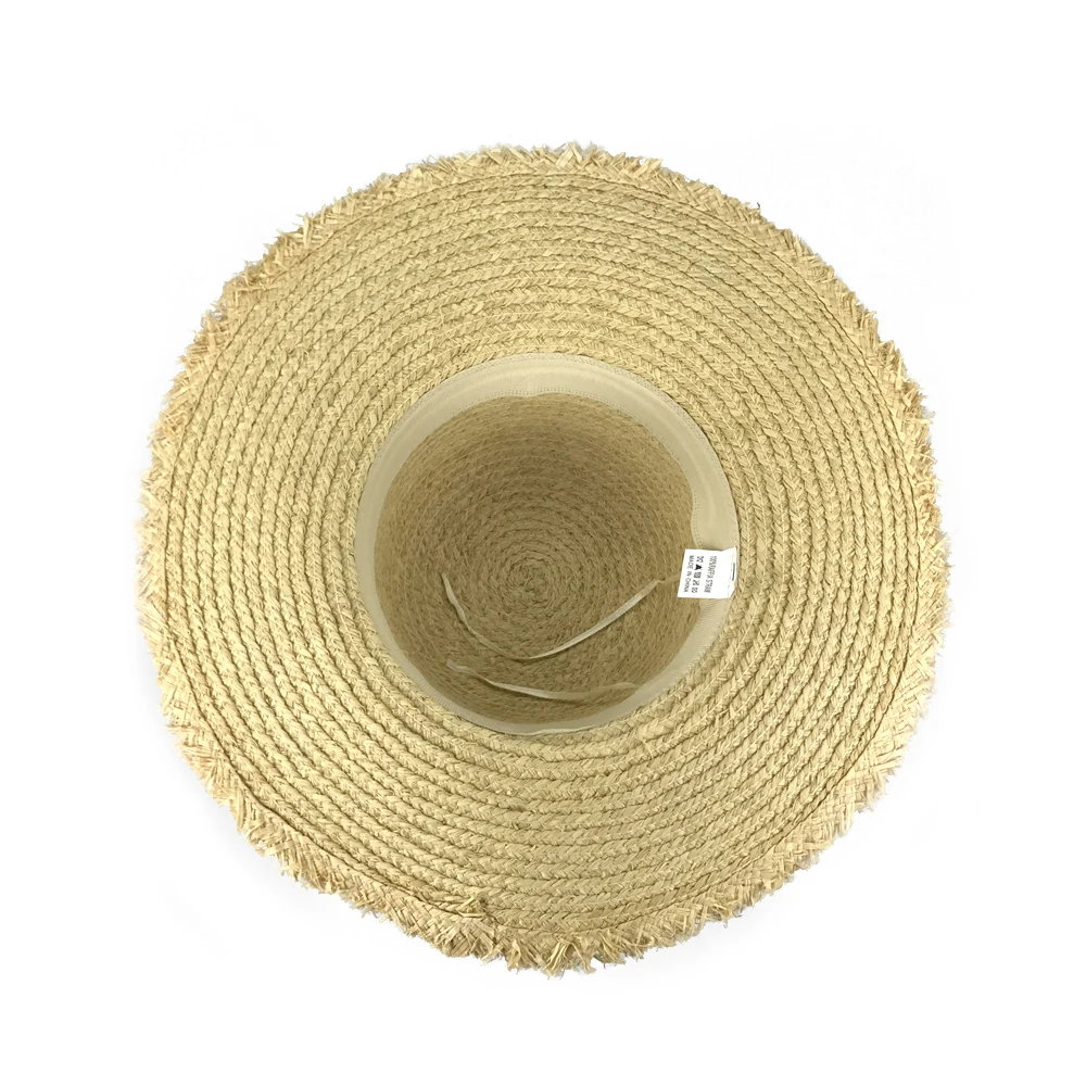 

YY 10cm Brim Straw Hat Flat Women Summer Kentucky Derby Hat Elegant Lace Bow Raffia Beach Cap Girls Sun Visor Hat SH20018