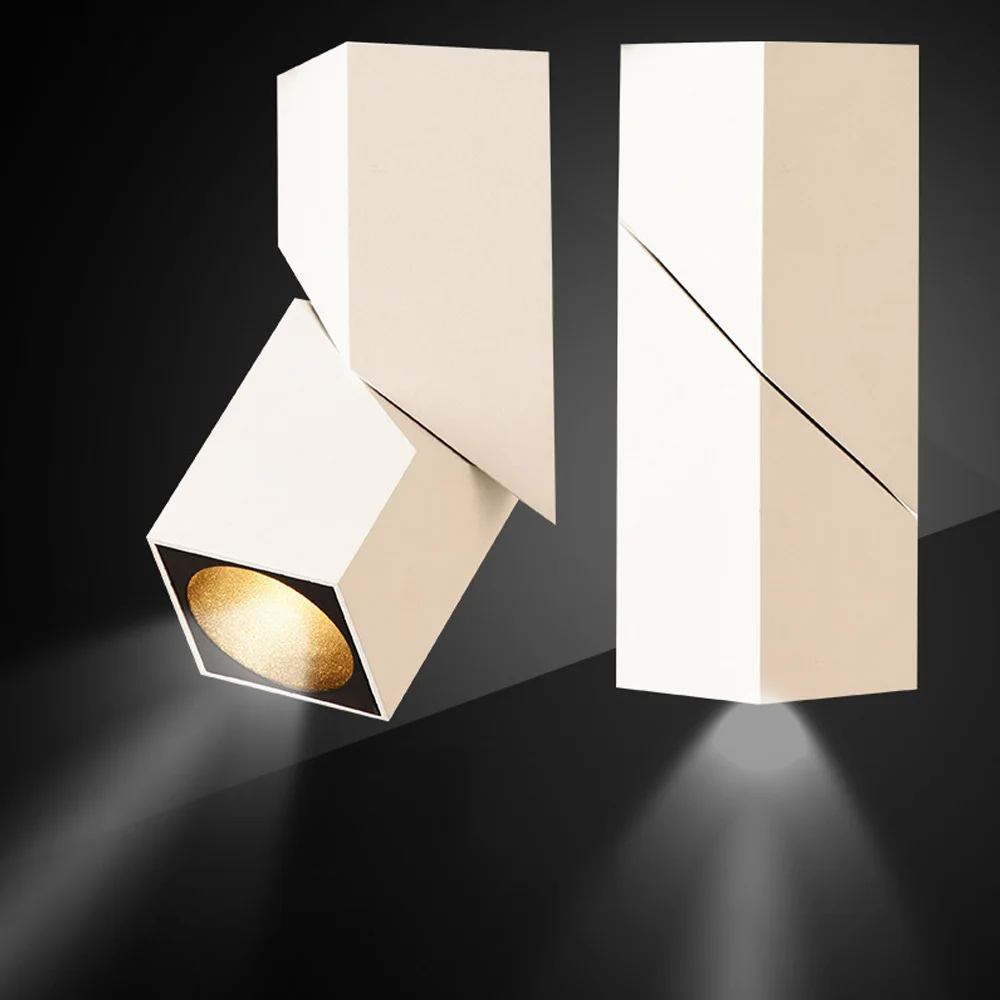 Homluce светодиодный ные светильники 360 произвольные Угловые точечные AC COB Nordic square потолочные трековые домашнее