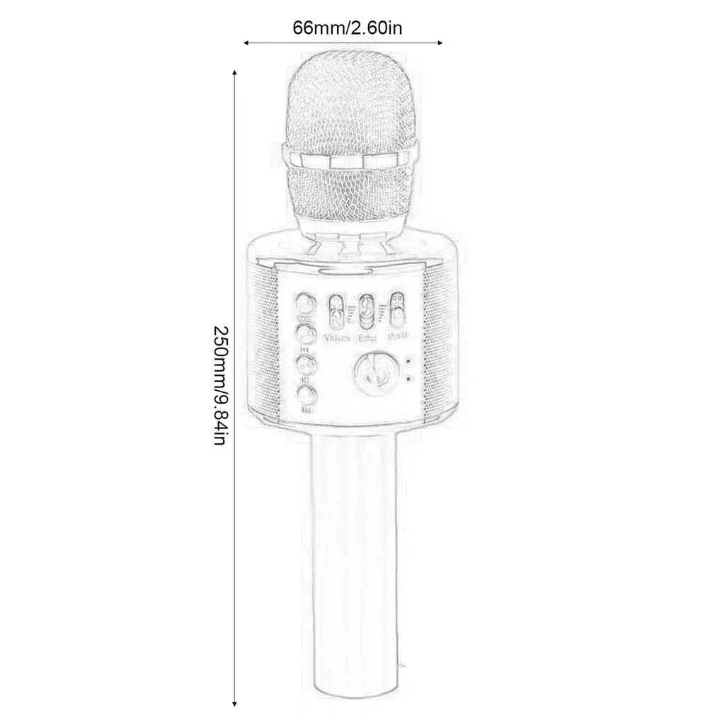 Профессиональный беспроводной Bluetooth микрофон ручной для караоке USB мини домашний