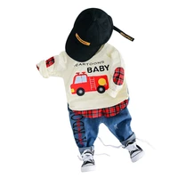fashion spring autumn baby boys girls clothes new children cotton t shirt jeans 2pcssets toddler casual costume kids tracksuits