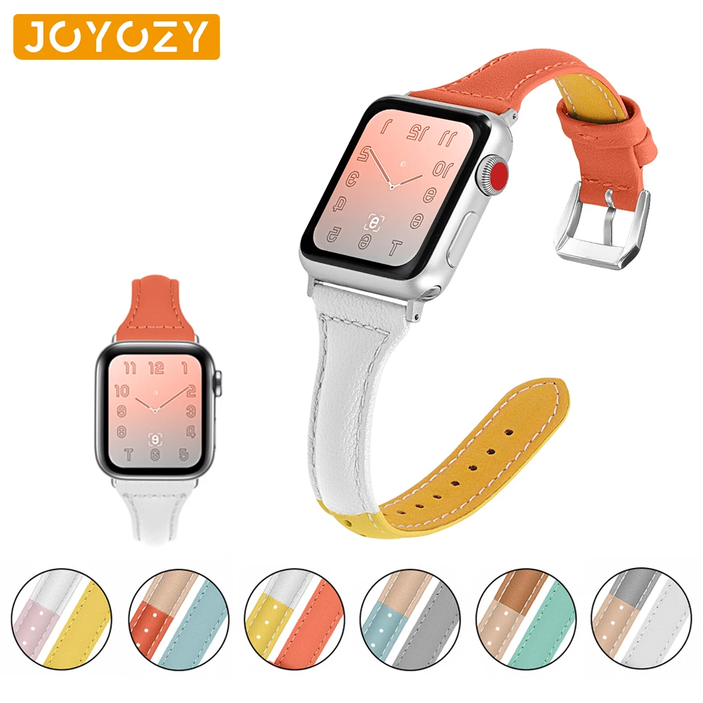Ремешок Joyozy из натуральной кожи для Apple Watch 38 мм/40 мм/42 мм/44 мм кожаный ремешок iwatch серии для Apple Watch 5/4/3/2/1