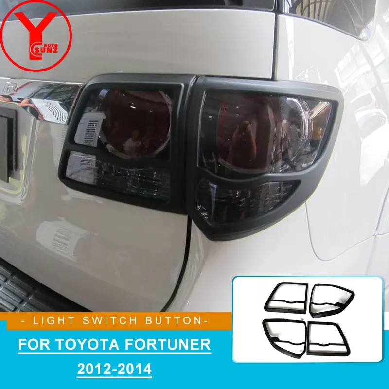 Задний светильник крышка для Toyota hilux FORTUNER SW4 2012 2013 2014 ABS черный автостайлинг