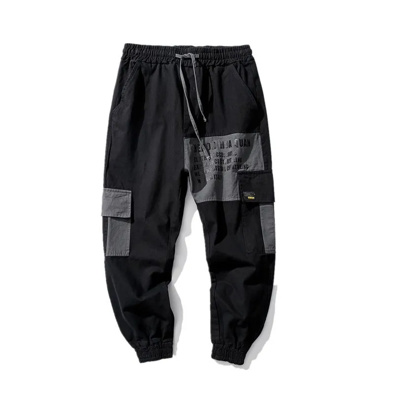 

2021 New Spring Men's Multi Pockets Cargo Harem Pants Hip Hop Casual Male Track Pants Joggers Trousers Fashion Harajuku Men Pant