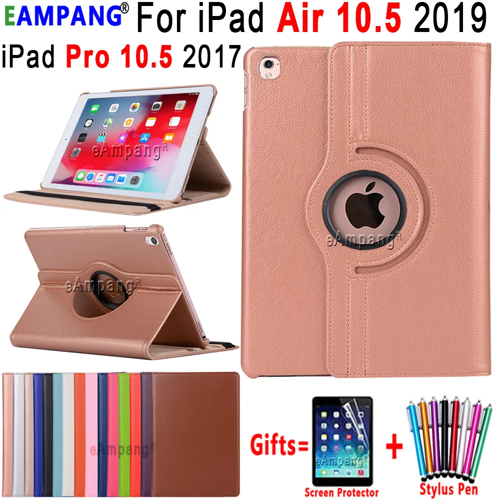 Кожаный чехол с поворотом на 360 градусов для Apple iPad Air 3 10 5 2019 Pro 2017 | Компьютеры и
