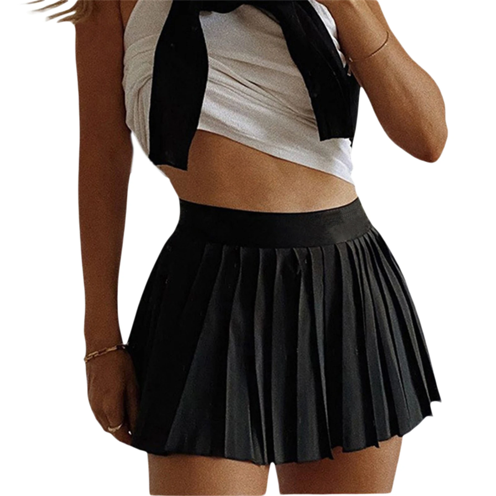 

Women Fashion Solid Color Pleated Skirt Ladies Stylish Skirt for Shopping Daily Wear