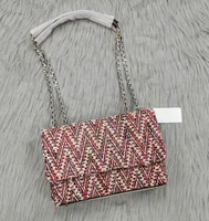2021 new fashion women knitting shoulder bags woollen cloth satin single shoulder bag chains bags wallets g116
